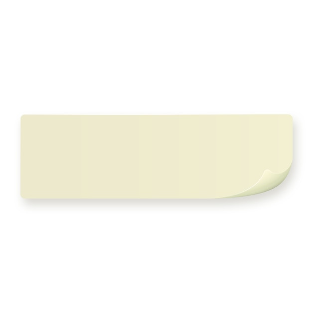 Realistisches Post-It-Element isoliert