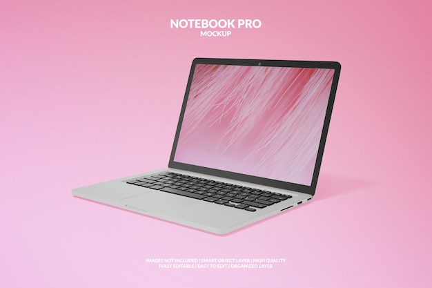 Realistisches premium-notebook-pro-modell