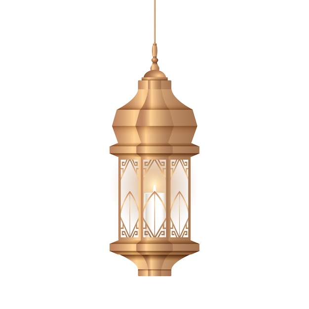 Realistisches Ramadan-Laternen-Illustrationsdesign