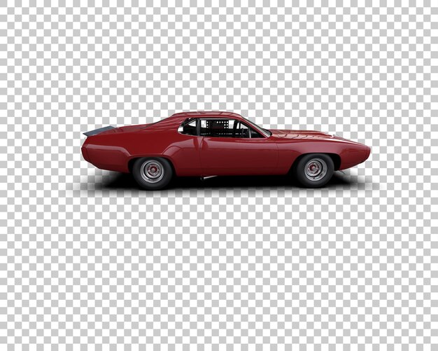 Realistisches Rennfahrzeug isoliert auf dem Hintergrund 3D-Rendering-Illustration