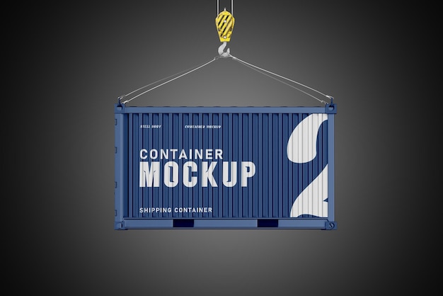 Realistisches Schifffahrtscontainer-Mockup