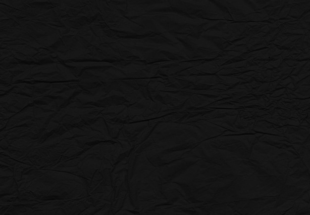 Realistisches schwarzes, zerknittertes Papier