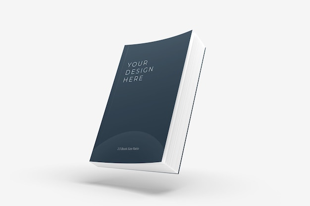Realistisches schwebendes Softcover-Buchmodell