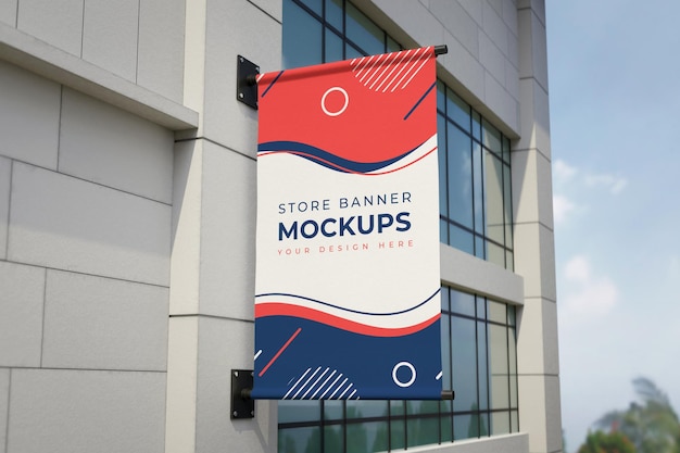 Realistisches Shop-Banner-Mockup