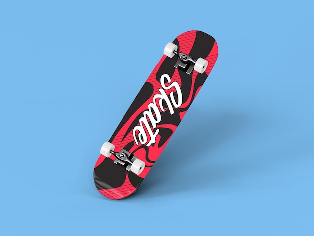 Realistisches Skateboard-Vinyl-Wrap-Mockup