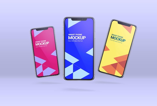 Realistisches Smartphone Ediatable Mockup