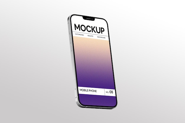 realistisches Smartphone-Mockup schwimmt