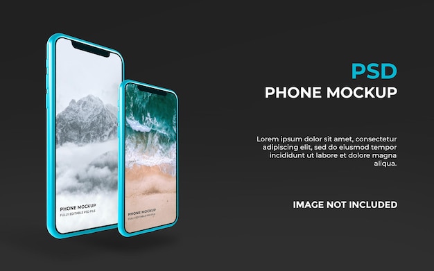 PSD realistisches smartphone-modelldesign