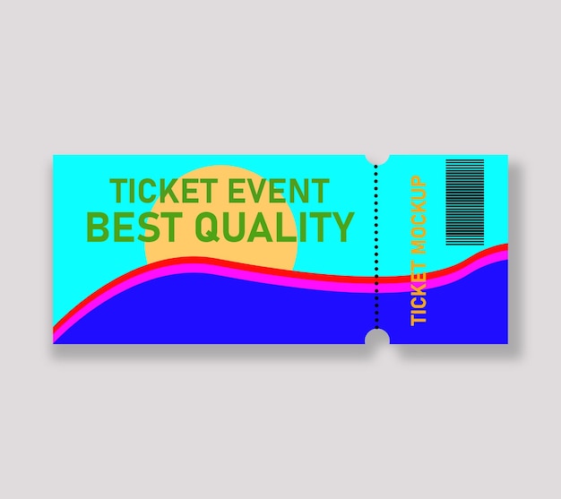 Realistisches Ticket-Mockup-Design