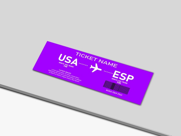 Realistisches Ticket-Mockup