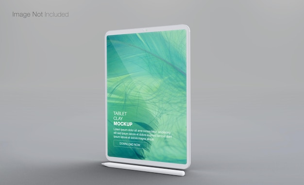 Realistisches Tontabletten-Mockup-Design isoliert rendern