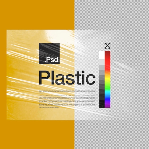 PSD realistisches transparentes plastikmodell