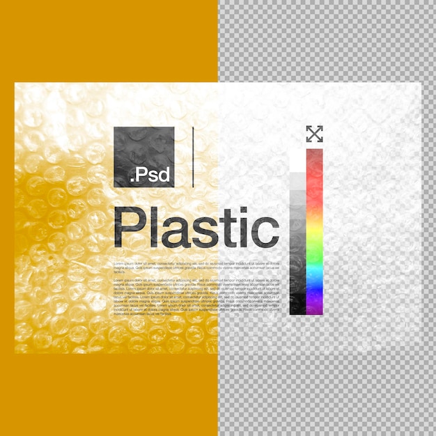 PSD realistisches transparentes plastikmodell