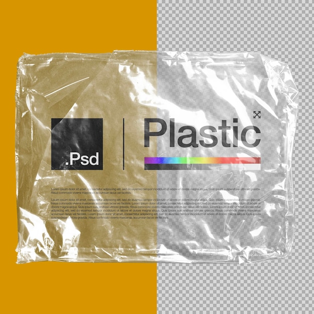 PSD realistisches transparentes plastikmodell