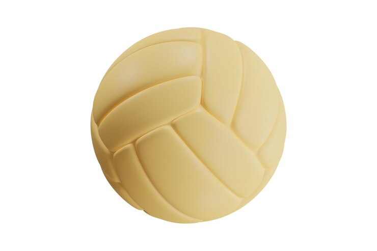 PSD realistisches volleyball-grafikdesign mit 3d-ikonen