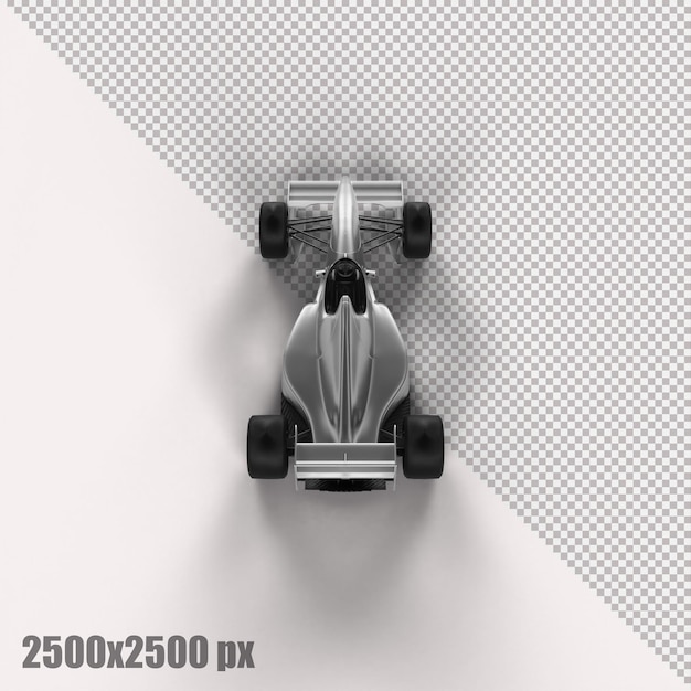 Realistisches weißes formel-1-auto in 3d-rendering