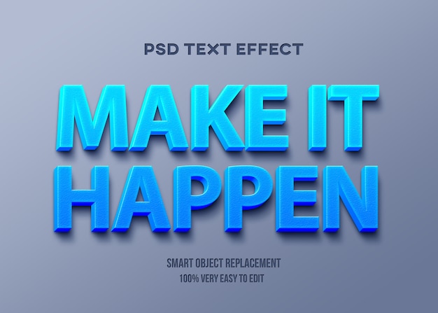 Realizza un modello di effetto testo
