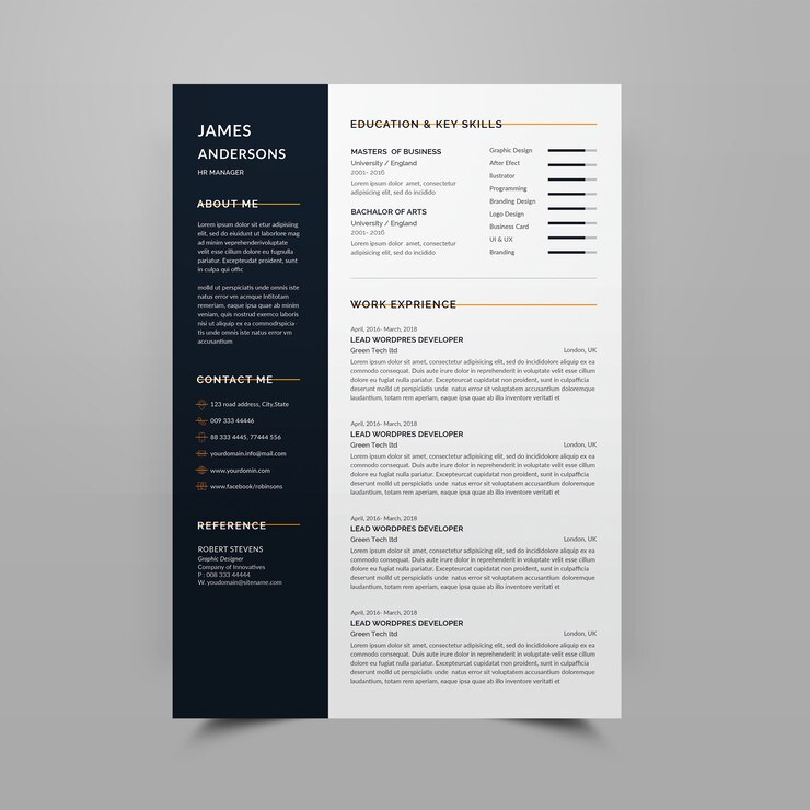Reanudar plantilla de CV