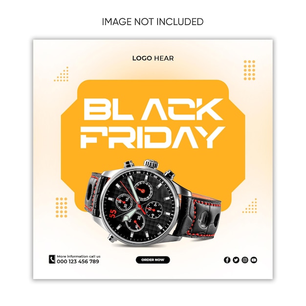 rebajas de viernes negro diseño de redes sociales instagram facebook