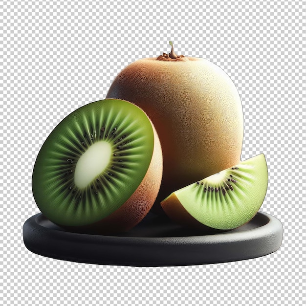 PSD rebanada de kiwi refrescante png