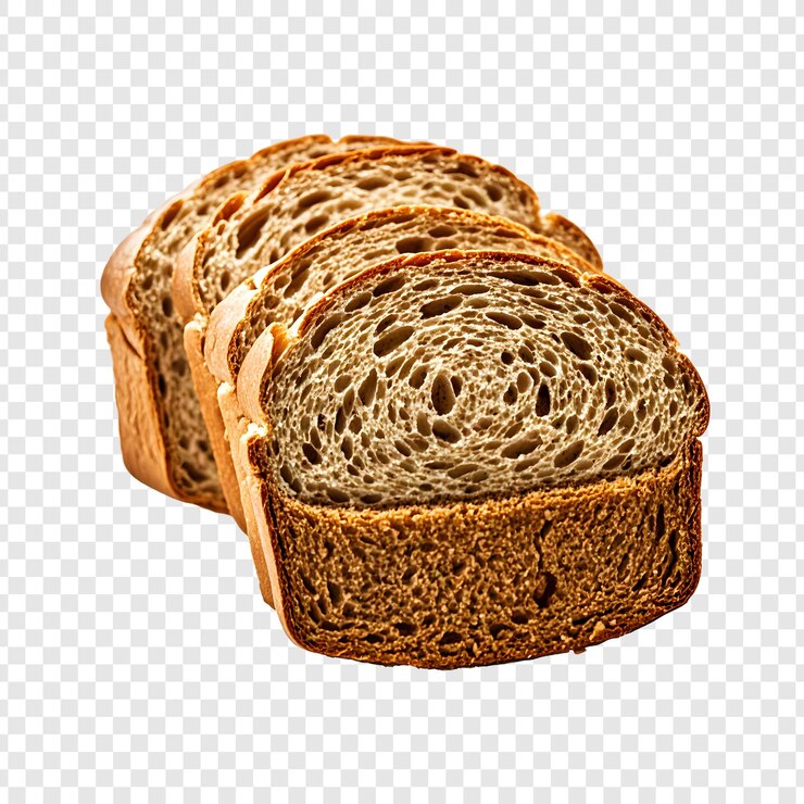 PSD una rebanada de pan con la etiqueta de un pan sin gluten