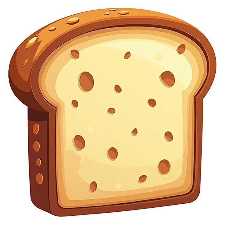 PSD una rebanada de pan con una rebaja de queso en ella