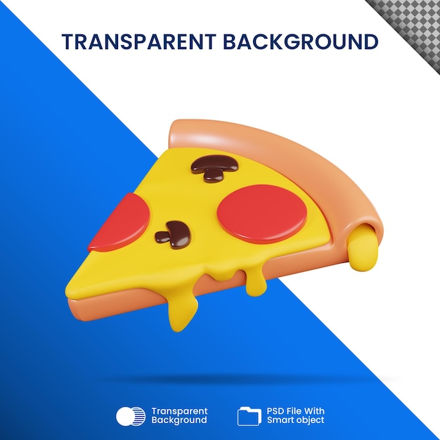 PSD rebanada de pizza transparente
