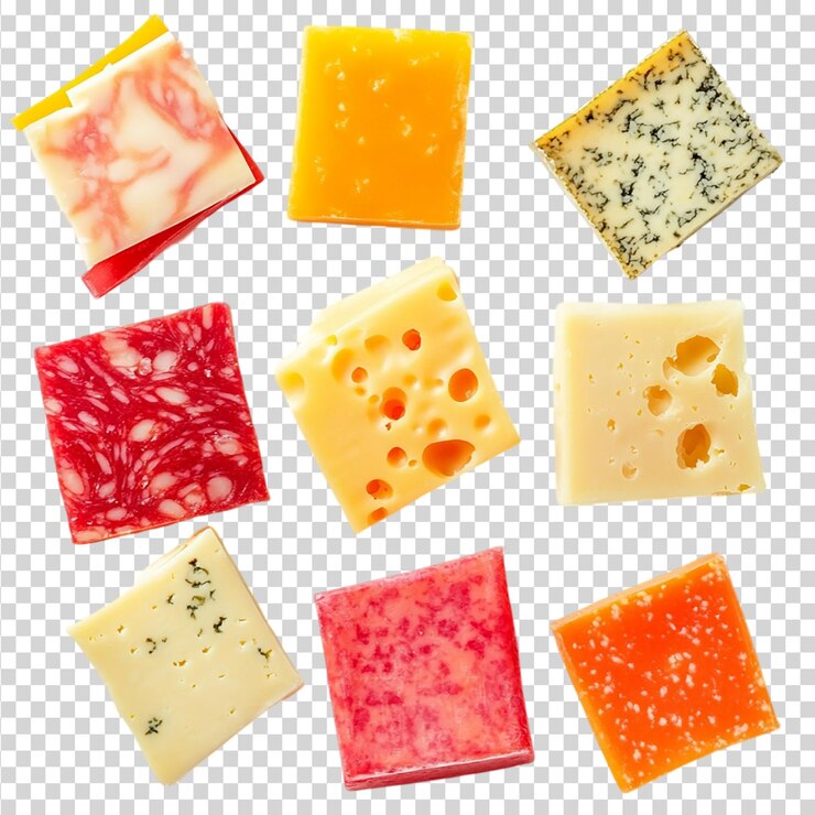PSD una rebanada de queso casera aislada sobre un fondo transparente