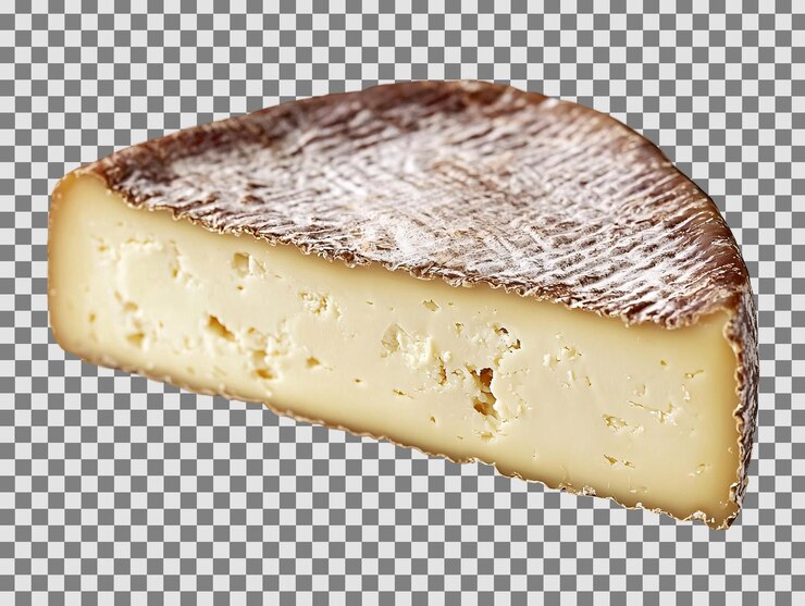 PSD una rebanada de queso con polvo blanco