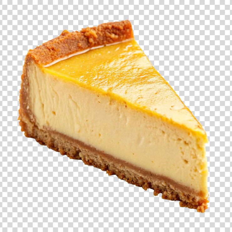 PSD rebanada de tarta de queso cremosa
