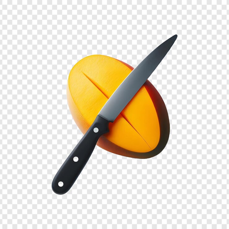 PSD rebanadas de mango fresco aisladas sobre un fondo transparente