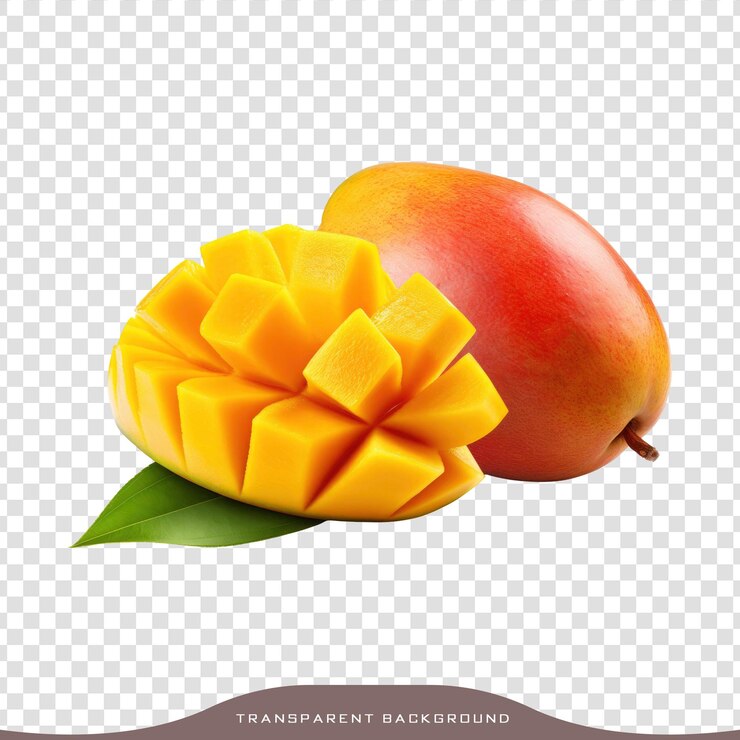 PSD rebanadas de mango maduro