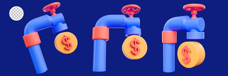 PSD receita de negócios de renderização 3d