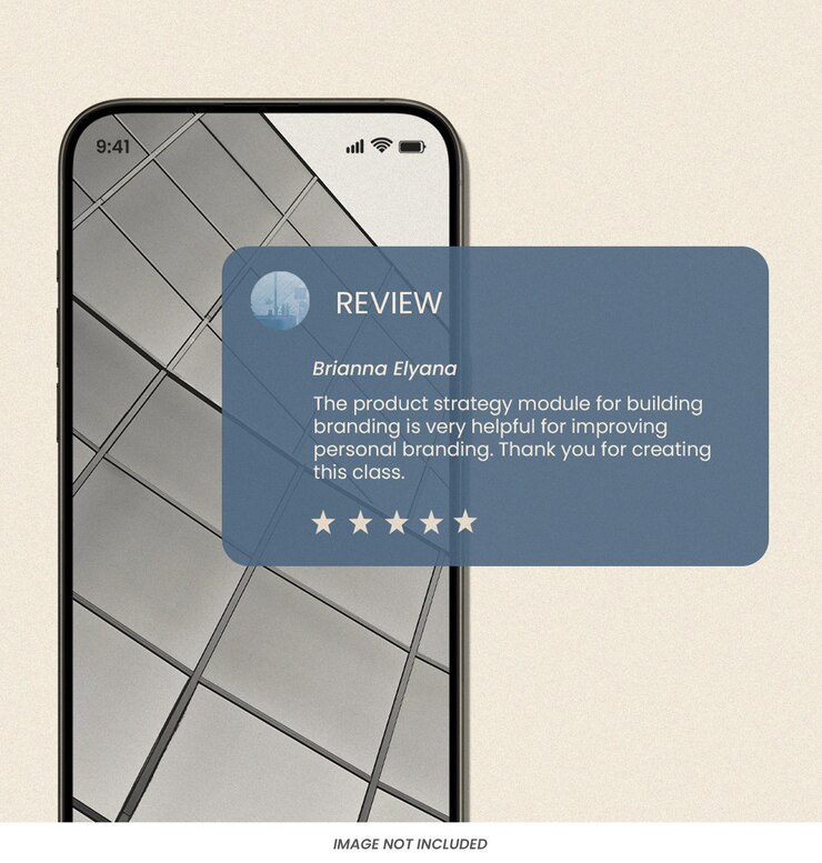PSD recensione della marca instagram post template psd design social media layout template tema estetico