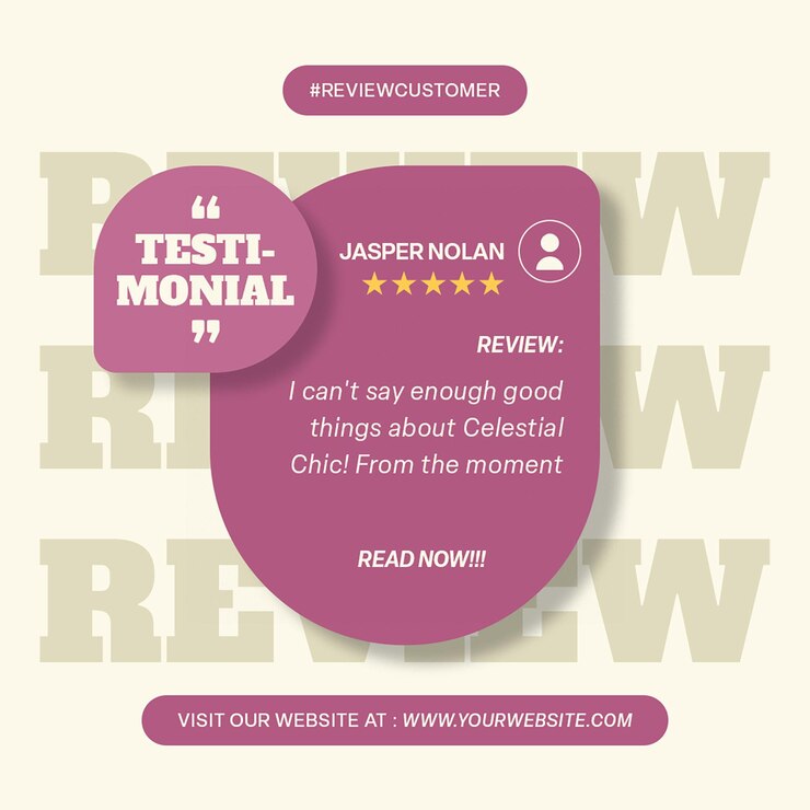 PSD recensione testimonianze dei clienti progettazione per social media e instagram post template psd