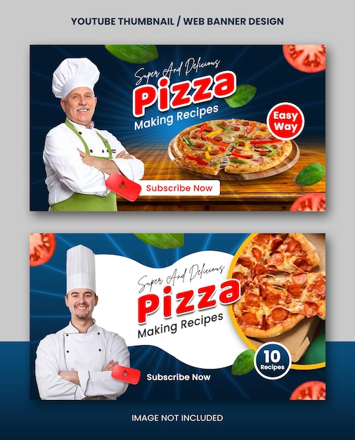 Receta casera para hacer comida, miniatura de youtube o diseño de banner web