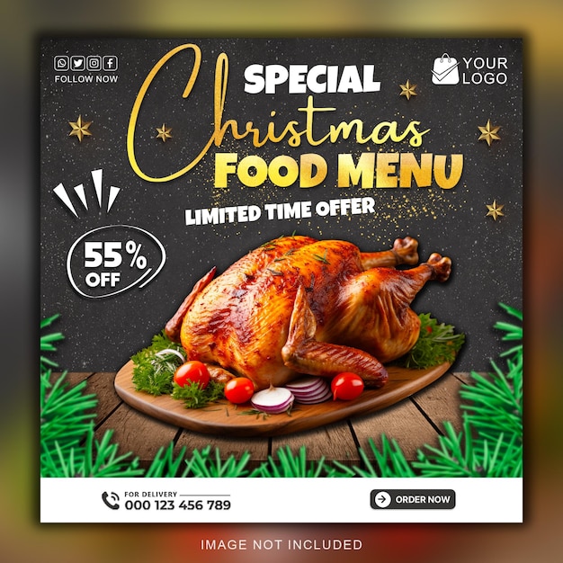 una receta especial para el menú de comida de Navidad