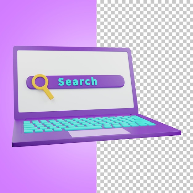 recherche, données, 3d, illustration