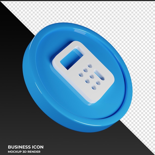 Rechner Business Icon 3D Render Illustration