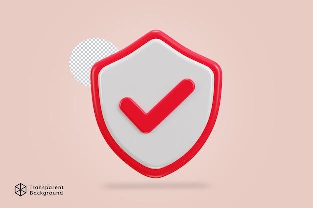 Rechte Markierung mit verifiziertem 3D-Schutzschild-Symbol
