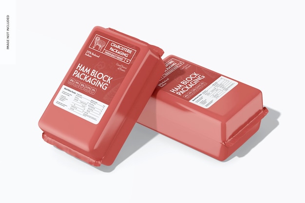 Rechteckige Schinkenblöcke Verpackungsmodell