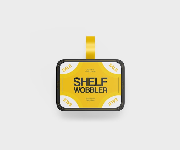 PSD rechteckiges wobbler-mockup