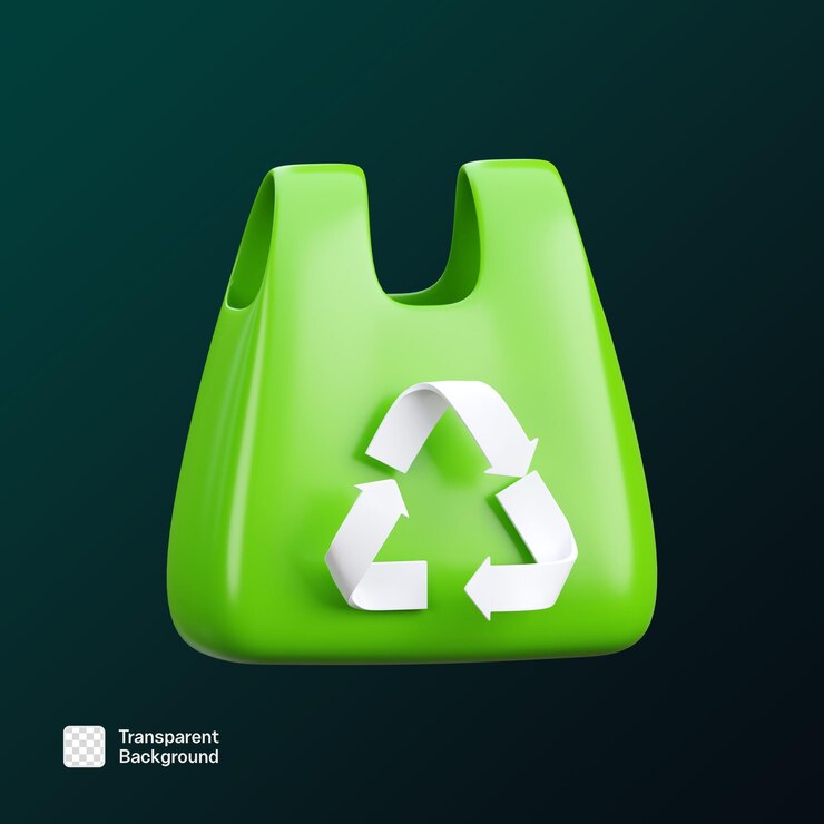 PSD reciclar la plantilla png de la ilustración del icono 3d