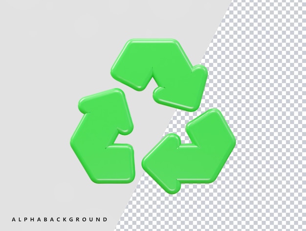 Recicle a ilustração vetorial do ícone transparente