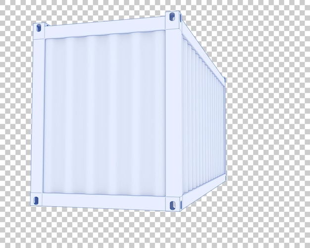 PSD recipiente na ilustração de renderização 3d de fundo transparente