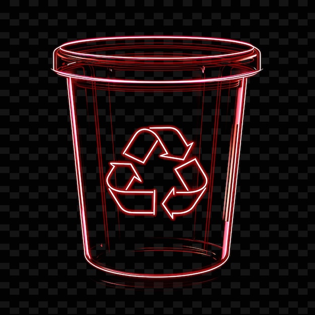 PSD un recipiente de plástico con un símbolo reciclable y un reciclado en el interior