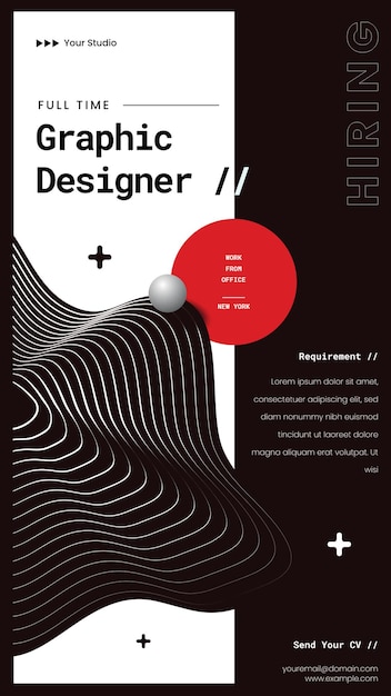 Récit de modèle de flyer d'embauche