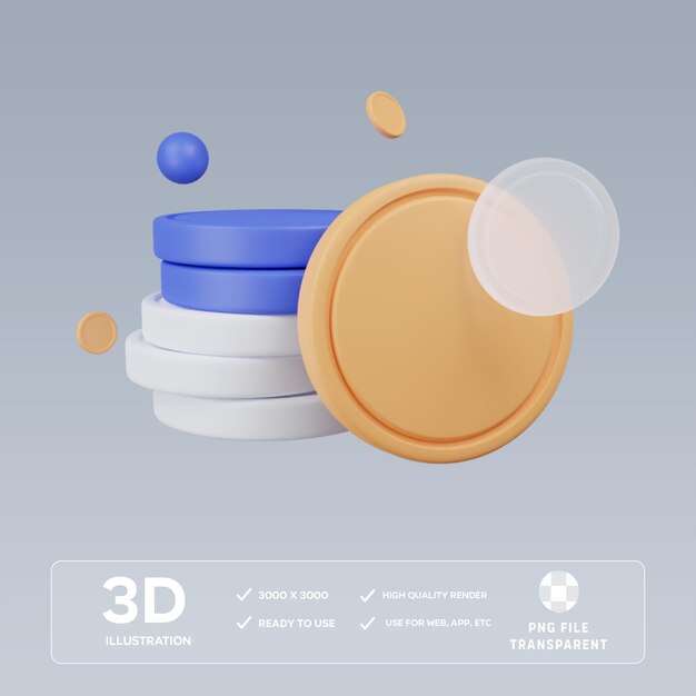 Las recompensas de PSD Ilustración 3D
