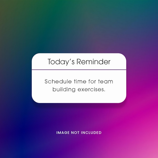 PSD el recordatorio de hoy de psd en el fondo de gradiente de la plantilla de la publicación de instagram