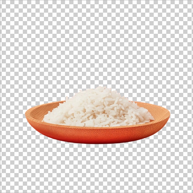 PSD recorte de arroz crudo png aislado sobre un fondo transparente